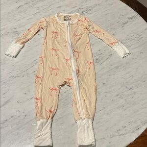 Kids One Piece with Pink Bow Pattern